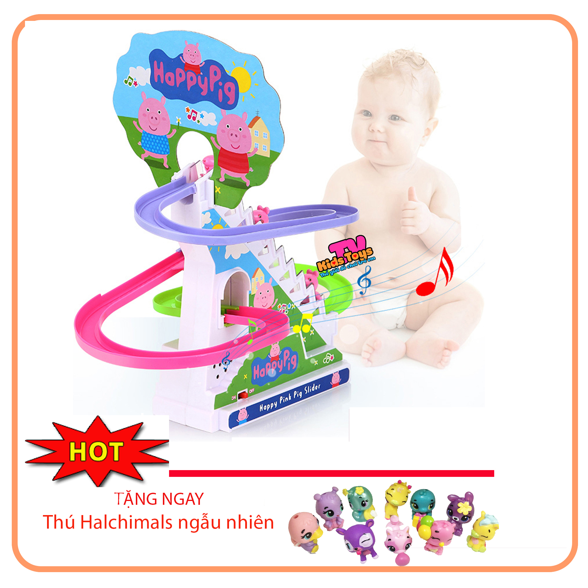 ĐỒ CHƠI PEPPA PIG LEO THANG ÂM THANH VUI NHỘN CHO BÉ