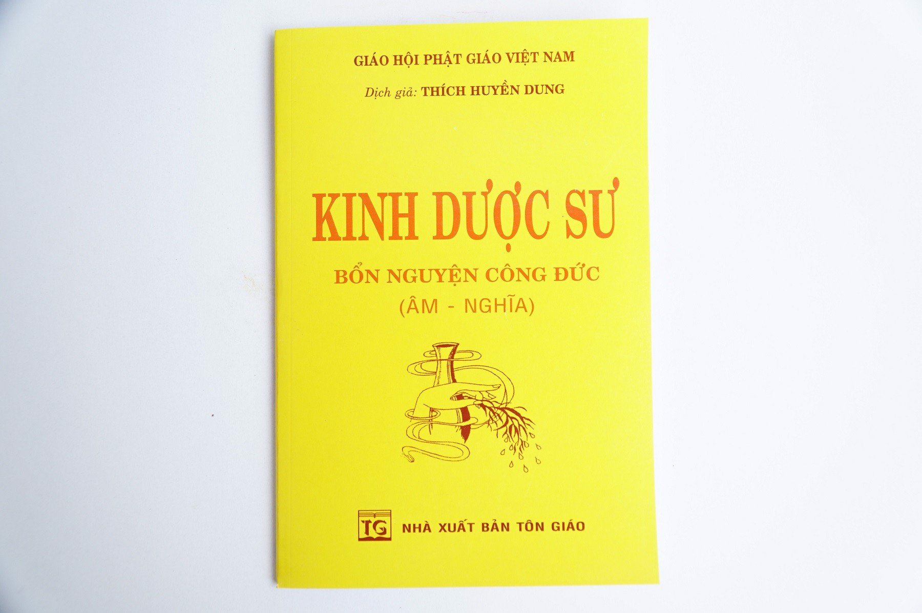 Kinh Dược Sư Âm Nghĩa bìa giấy vàng - Thích Huyền Dung - Chữ to rõ 118 trang - Kinh Dược Sư Bổn Nguyện Công Đức