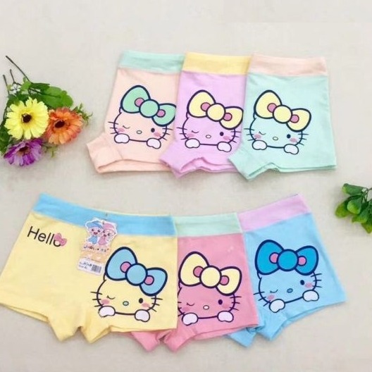 GOODMAKET-Set 5 và set 10 Quần chíp đùi hình kity siêu yêu cho bé,Quần lót cho bé,Quần cho bé