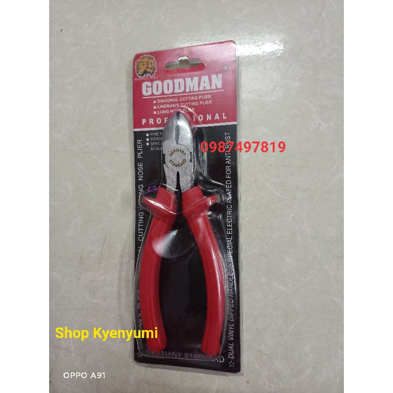 Combo 3 Kìm GoodMan Cắt Điện Nhọn 6 in