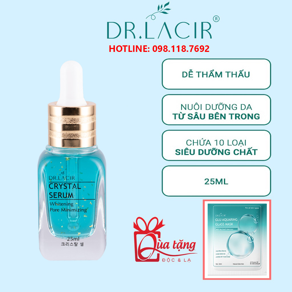 Serum Tinh Thể Vàng Dr lacir - Cấp ẩm, Dưỡng trắng, chống lão hóa