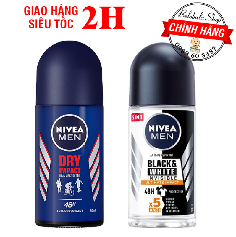 Lăn khử mùi NIVEA MEN dành cho Nam 50ml nhập khẩu