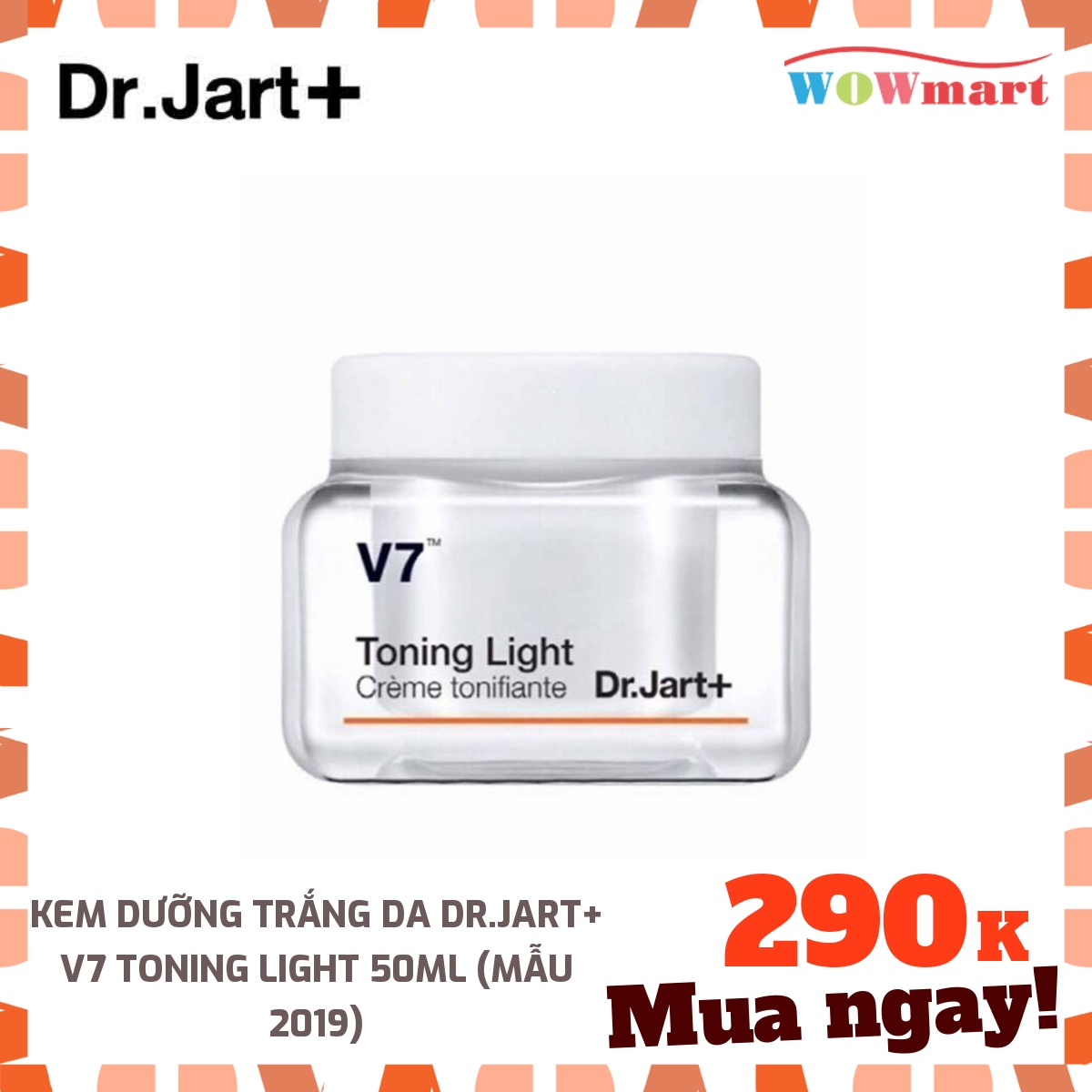 Kem dưỡng trắng da Dr.Jart+ V7 Toning Light 50ml (Mẫu Mới)