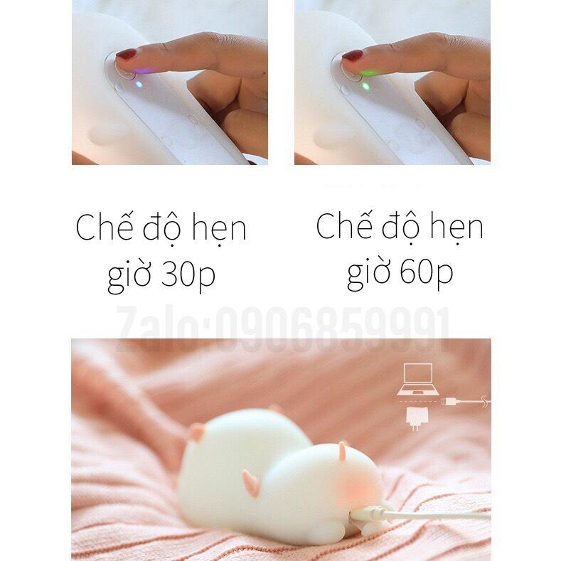 Đèn silicon heo bay cảm ứng,có hẹn giờ