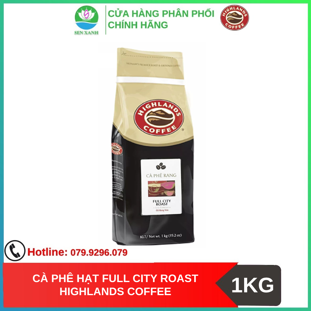 [SenXanh CAFE] Cà phê hạt Full City Roast Highland Coffee 1kg