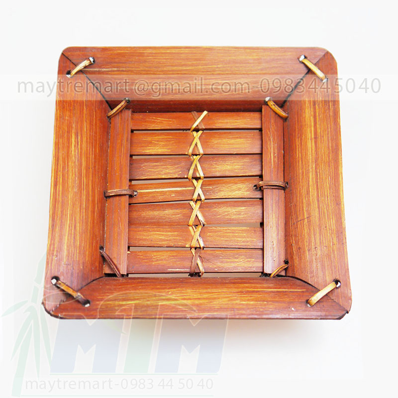 Khay tre l Đĩa tre vuông đựng mứt kẹo, đồ ăn