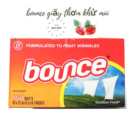 Giấy thơm quần áo Bounce Mỹ 160 tờ (MẪU MỚI)