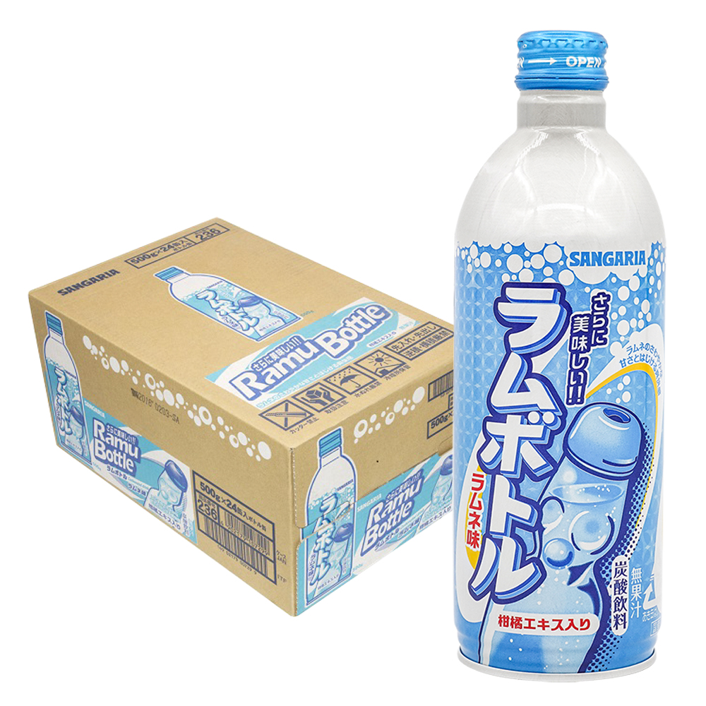 Soda Sangaria Ramune 500mL nội địa Nhật