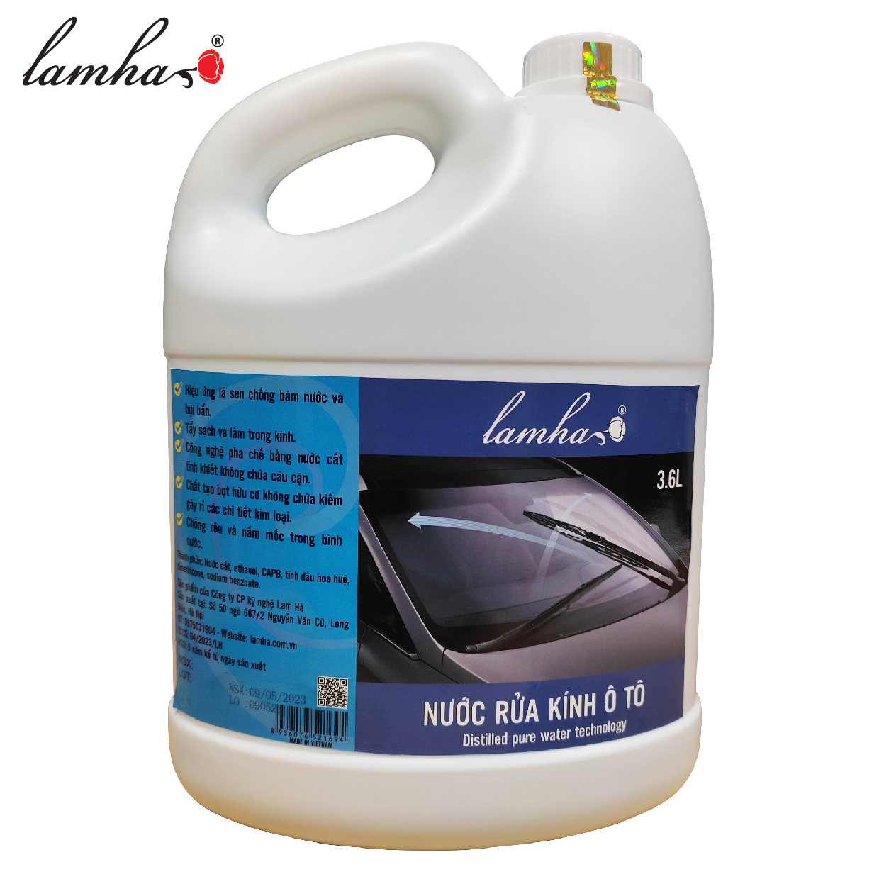 Nước rửa kính ô tô can 3,6l lamha