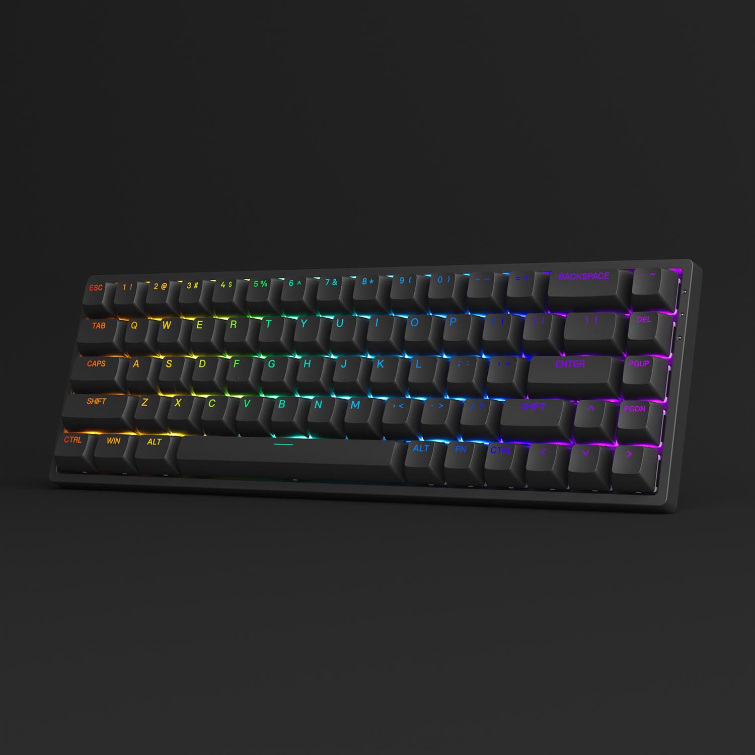 Bàn phím cơ AKKO 3068v2 RGB – Black (Foam tiêu âm / Hotswap / AKKO CS Jelly switch)