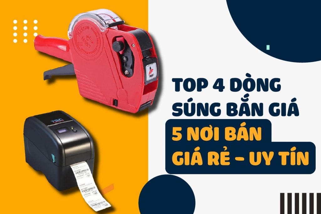 Máy bấm giá tiền mini, hàng xịn giá tốt, tiện lợi, tặng kèm mực in và cuộn giấy in