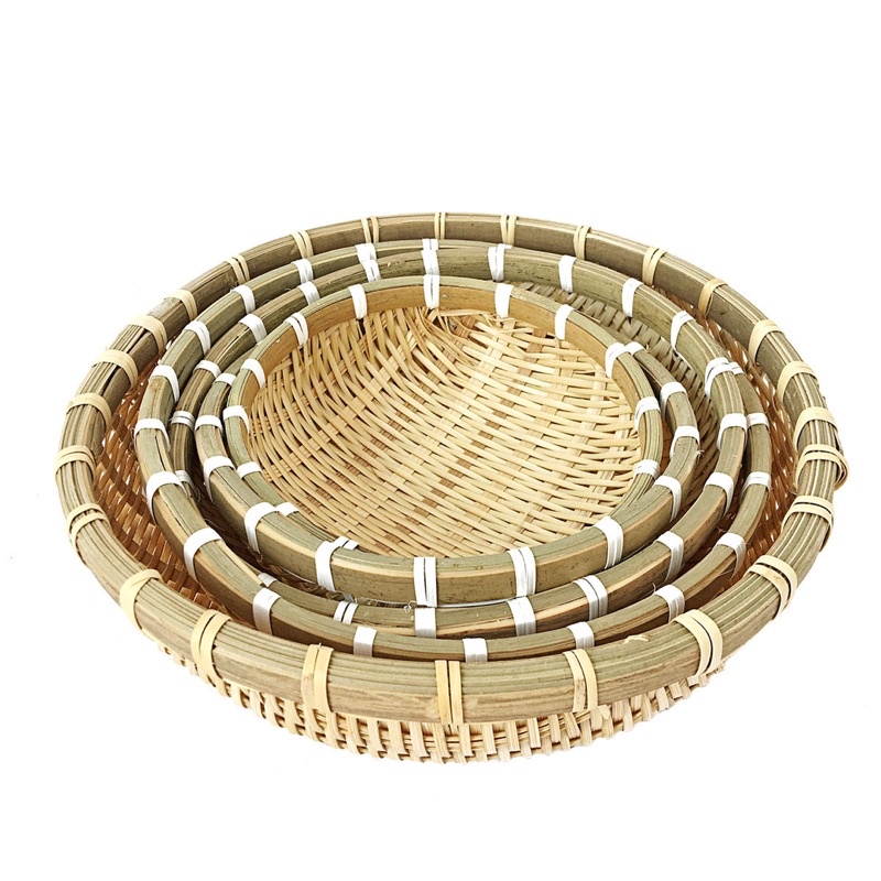 Bộ 5 rá tre size 13cm, 16cm. 18cm, 20cm, 22cm