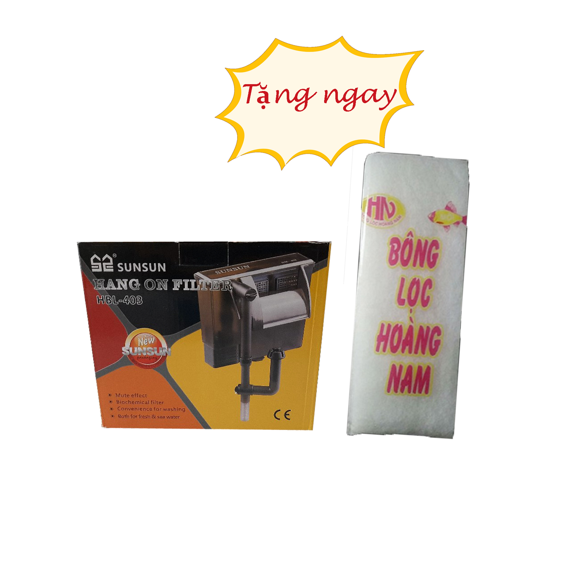 Lọc thác slim (dạng mỏng) sunsun HBL 403 cho bể cá dài 40cm