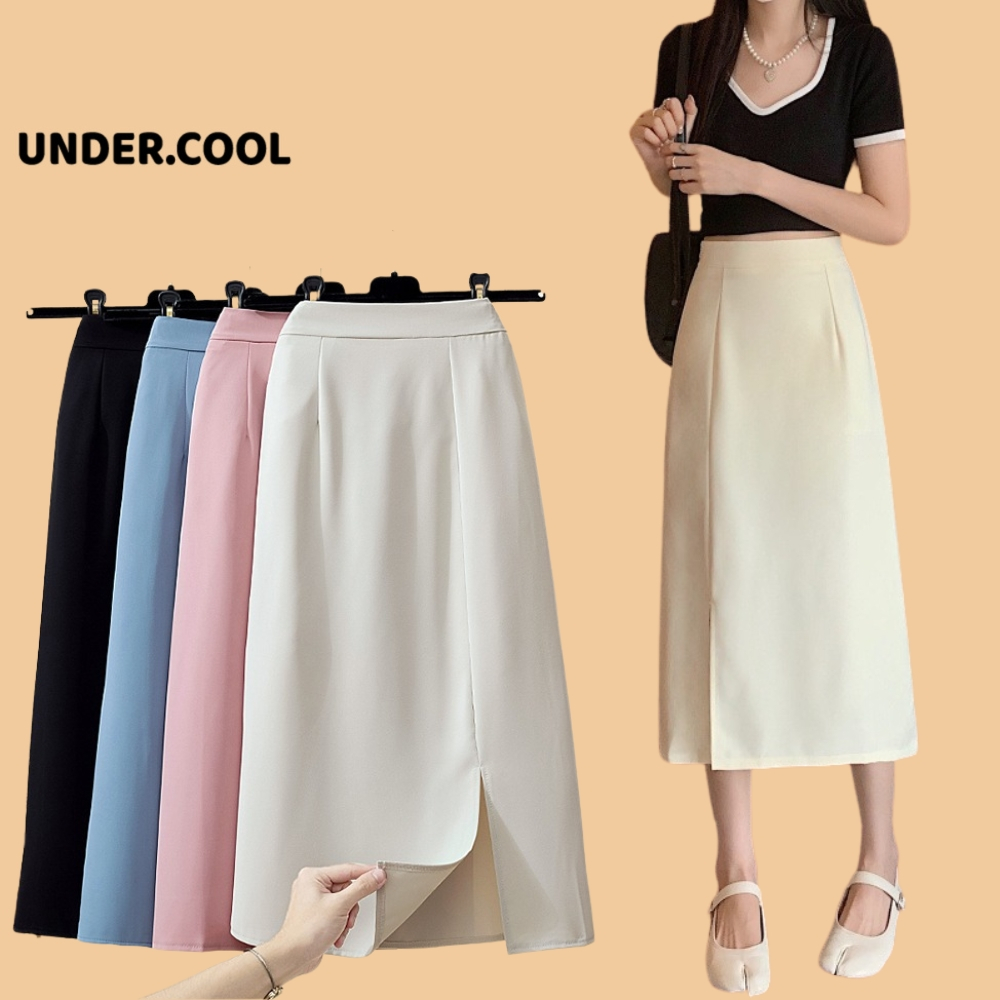 Chân váy dài chữ a midi undercool chân váy chữ a xẻ chất tuyết mưa