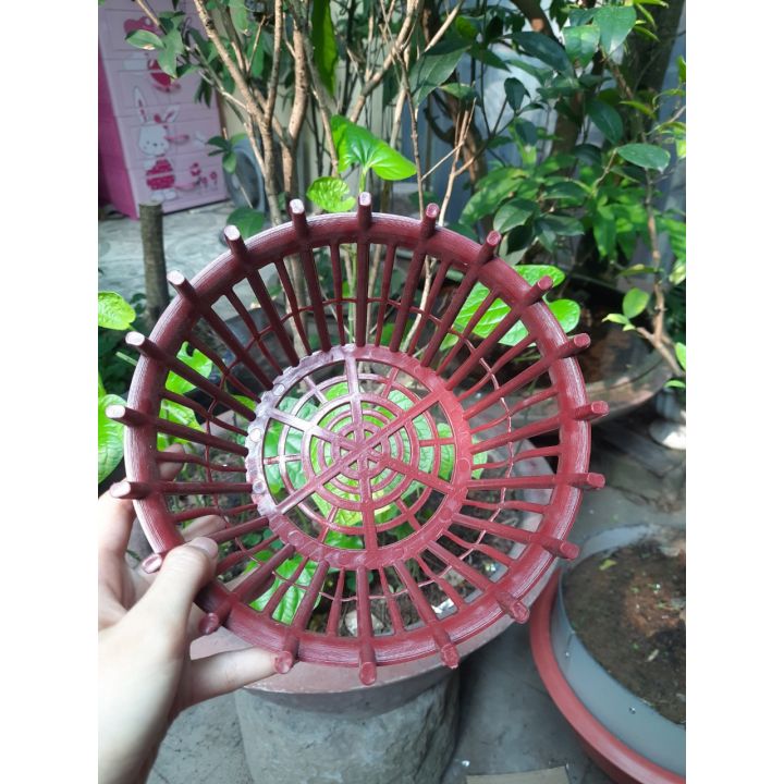 Chậu nhựa nan phụ fi 25 trồng cây cảnh (mua từ 10 chiếc ib)