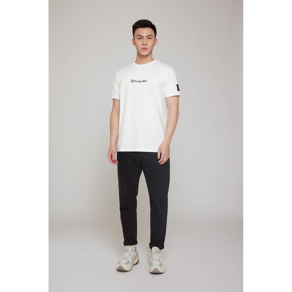 Áo Thun Nam BOO Dáng Basic 100%Cotton In Hình Spider Man