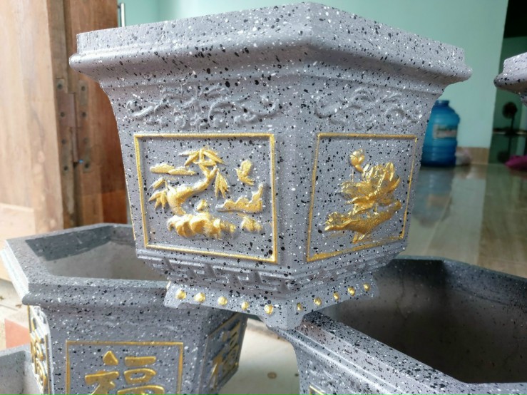 Khuôn đúc chậu cảnh lục giác 25 (khuôn chậu ABS có lòng trong)