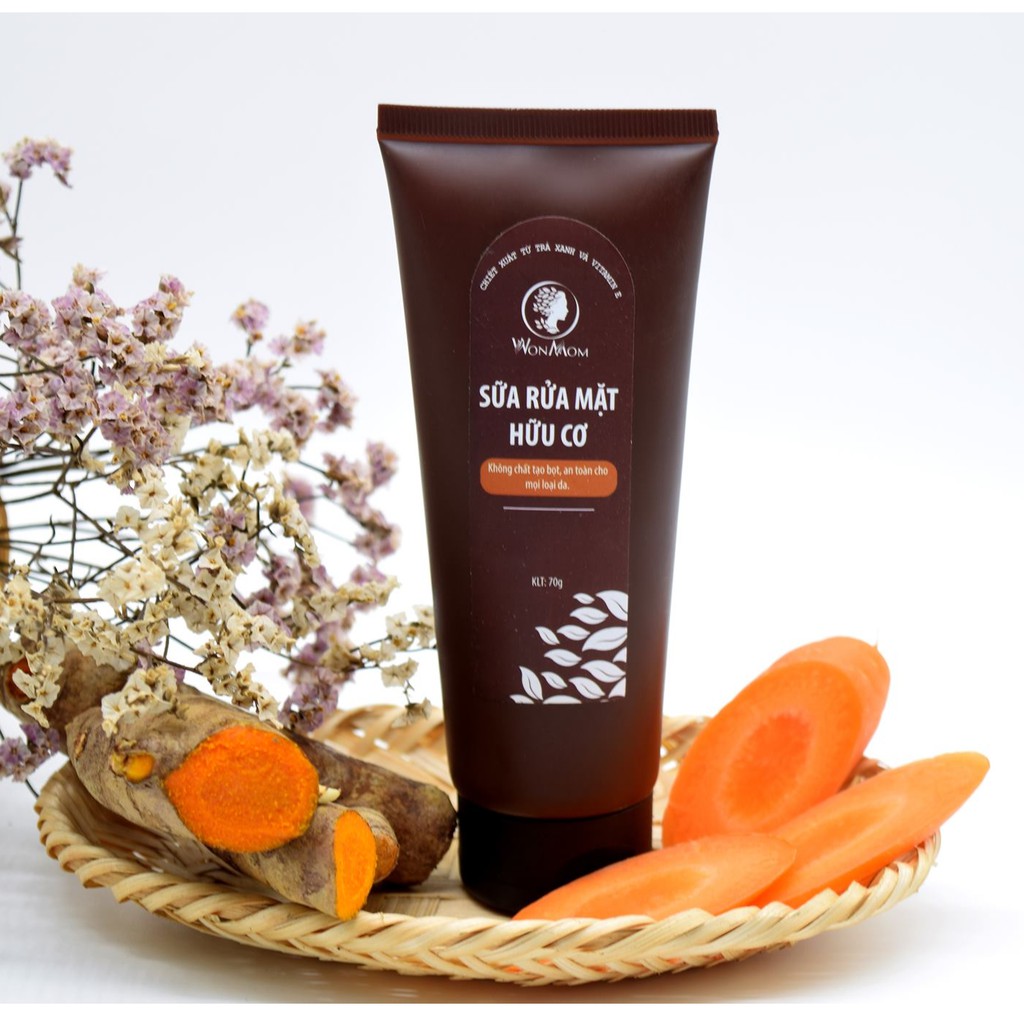 Sữa rửa mặt hữu cơ Wonmom chống lão hóa dưỡng ẩm 70g