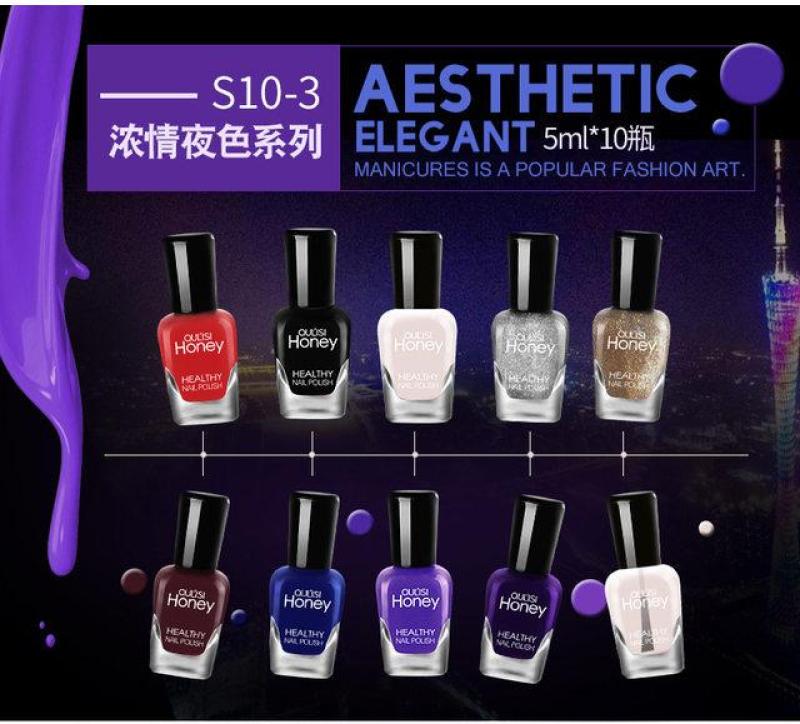 Set 10 lọ sơn móng tay 5ml với nhiều màu sắc thời trang nhanh khô dễ lột giá rẻ