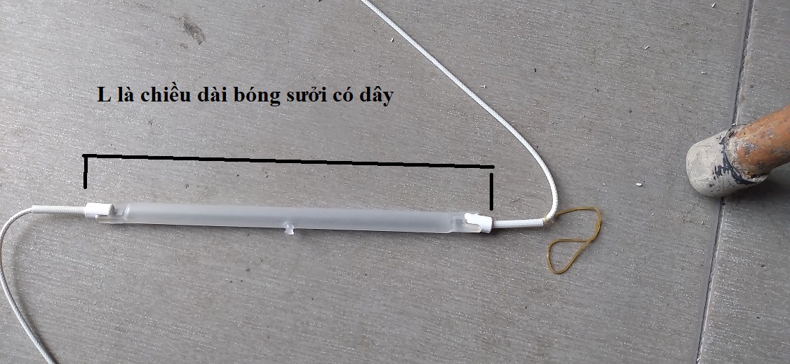 Bóng đèn sưởi,quạt sưởi halogen 400W giá bán 1 chiếc