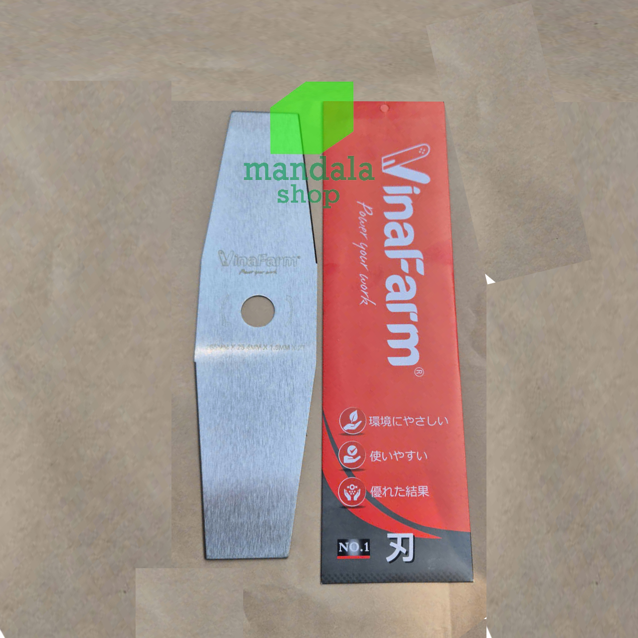 Dao cắt cỏ MITSUYAMA,  dài 35cm, lỗ trục 25.4mm