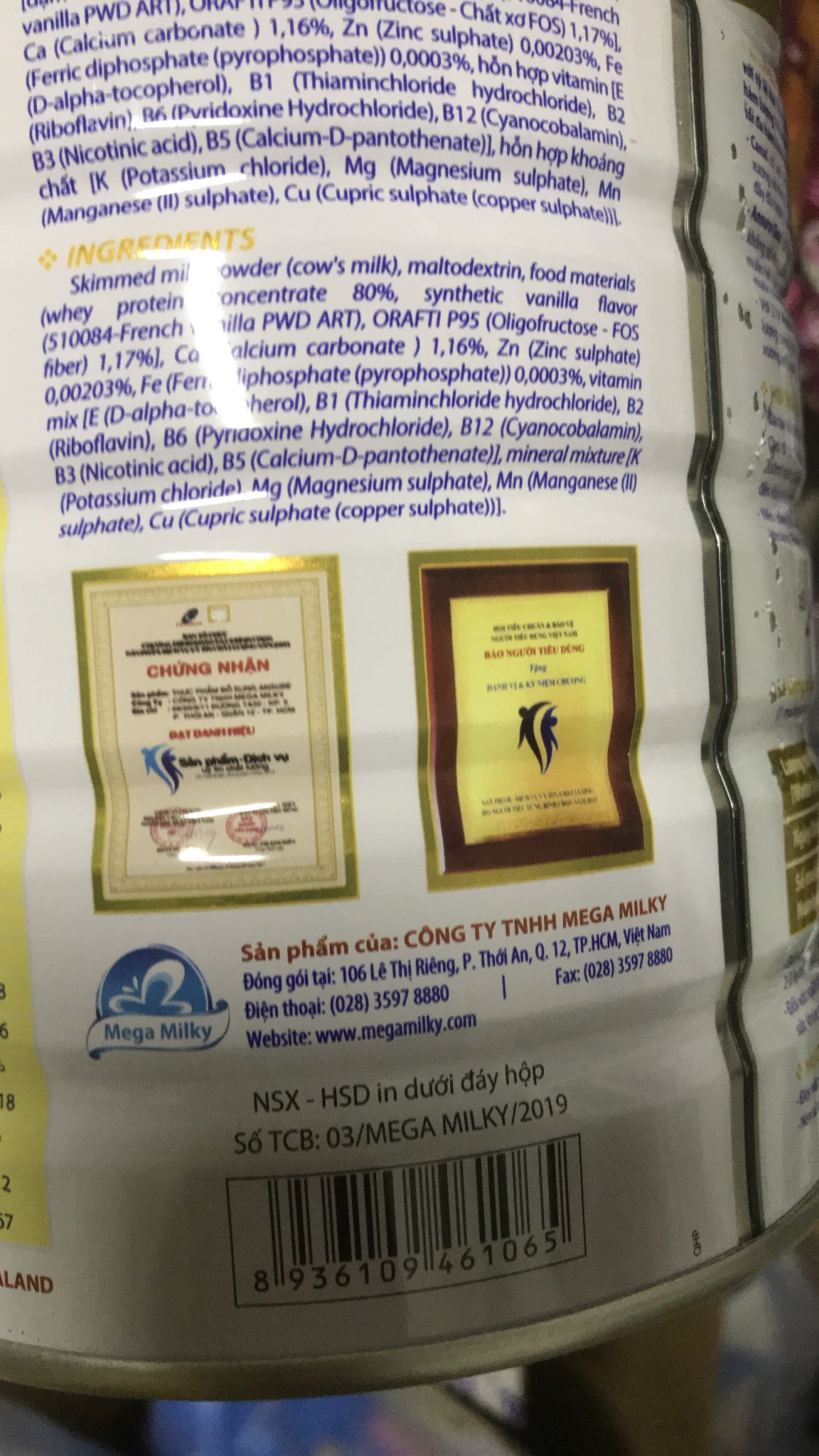 Sữa bột Ansure của Mega Milky 900g