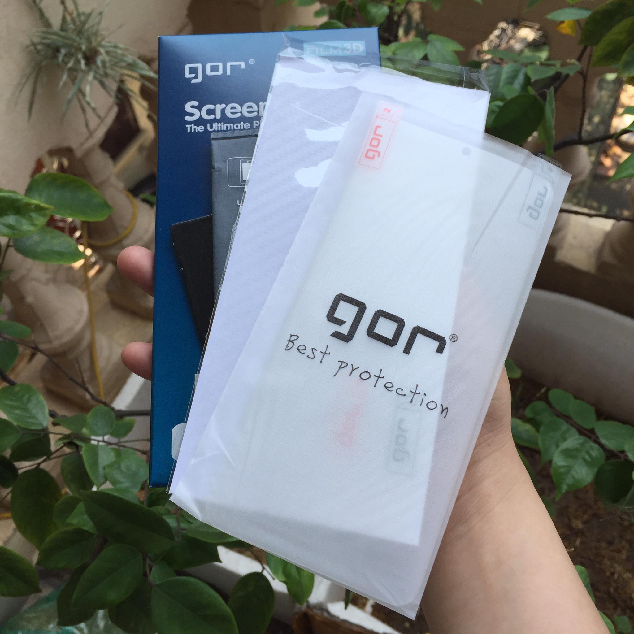 Bộ 3 miếng dán full màn hình Samsung Galaxy Note 8 hiệu Gor (3 mặt trước + 1 Mặt sau)