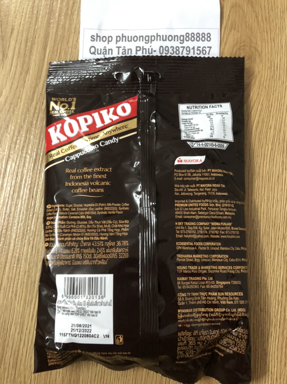 Kẹo Cà Phê Kopiko vị cà phê/ cà phê sữa 135gram
