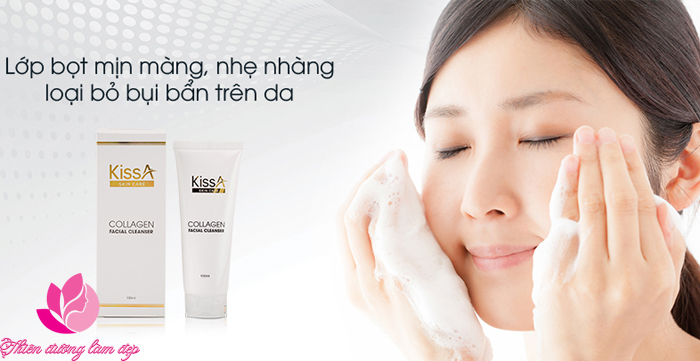 Sữa rửa mặt trắng da Collagen KissA - 100ml