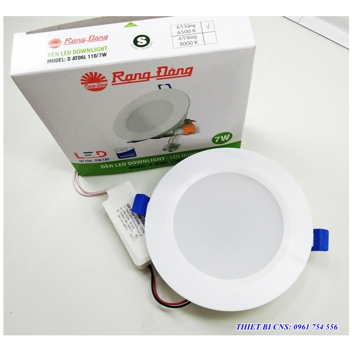 Đèn LED Âm trần Downlight Φ 115/ 90/ 7W Rạng Đông