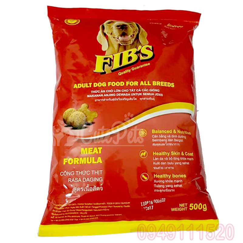 Thức ăn cao cấp dạng hạt FIBS cho chó - túi 400g