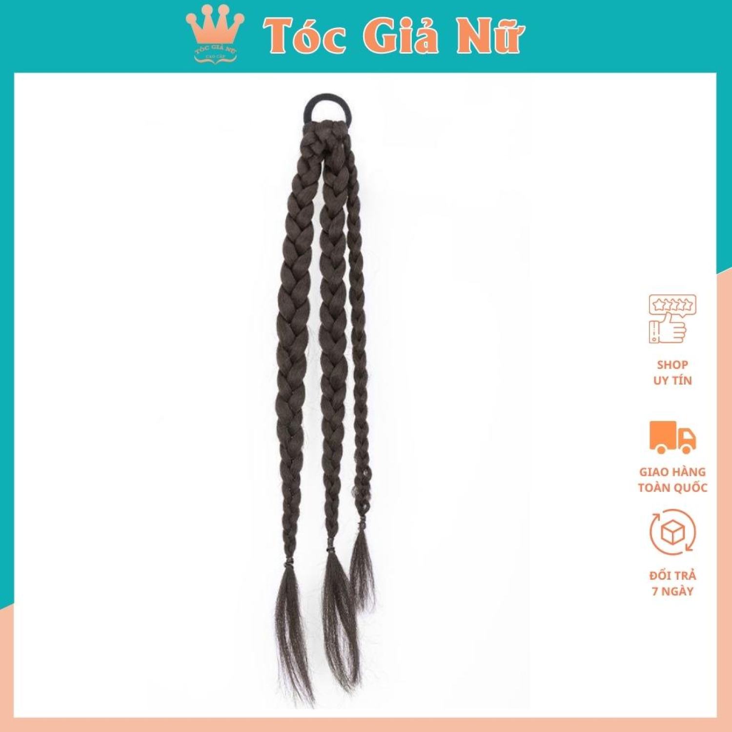 Tóc giả dây cột tóc con rít dai 60cm mẫu mới