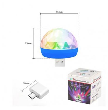 [HCM]Đèn Vũ Trường Chớp Theo Nhạc Cổng Usb / Android