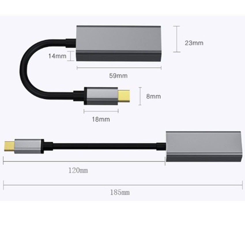 Cáp chuyển đổi USB chuẩn USB3.1 Type-c sang VGA