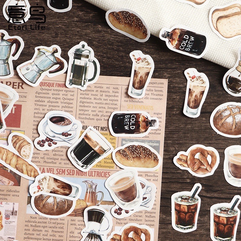 [HD26] Bộ 45 hình dán sticker trang trí sổ tay DIY