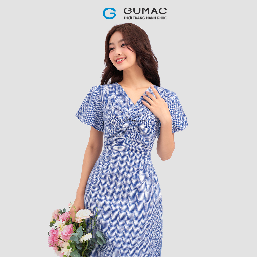 [15 - 17.5 | TẶNG QUÀ đơn từ 499K] Đầm kiểu xoắn ngực DC12055 thời trang GUMAC