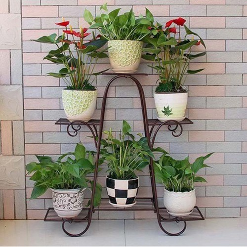 Kệ sắt để cây cảnh, chậu hoa 6 tầng