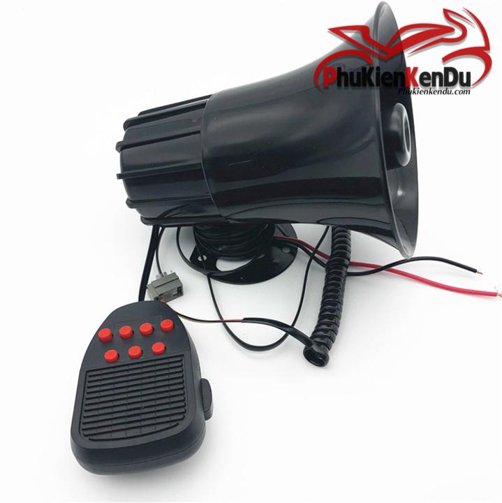 CÒI HÚ 7 CHẾ ĐỘ ÂM THANH CHUẨN CÓ MIC, 12V