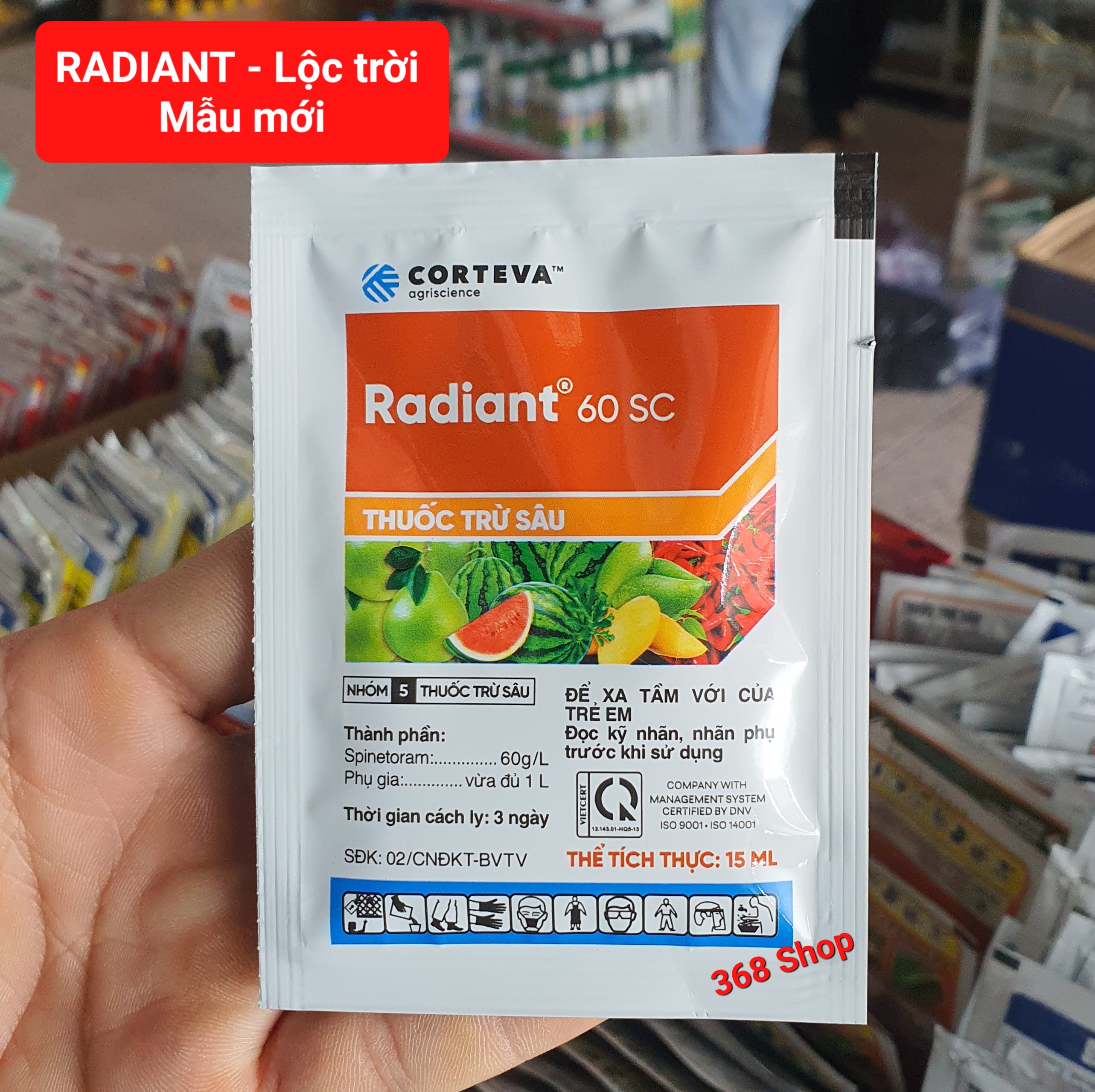 (Combo 10 gói)💎 Thuốc trừ sâu sinh học Radiant 60EC (Gói 15ML)💖 TEM CHÍNH HÃNG LỘC TRỜI -