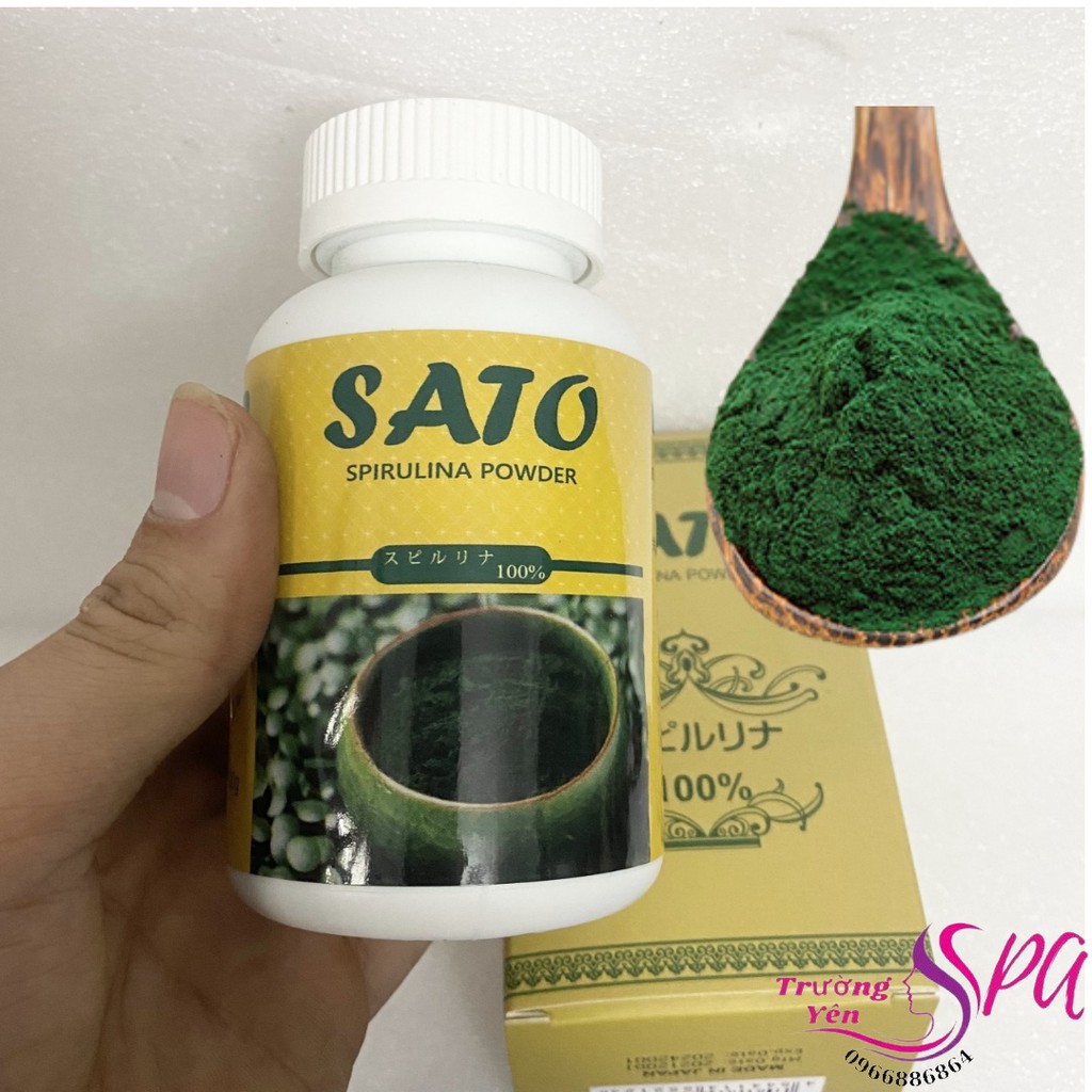 bột tảo xoắn sato cấy mặt spa thẩm mỹ