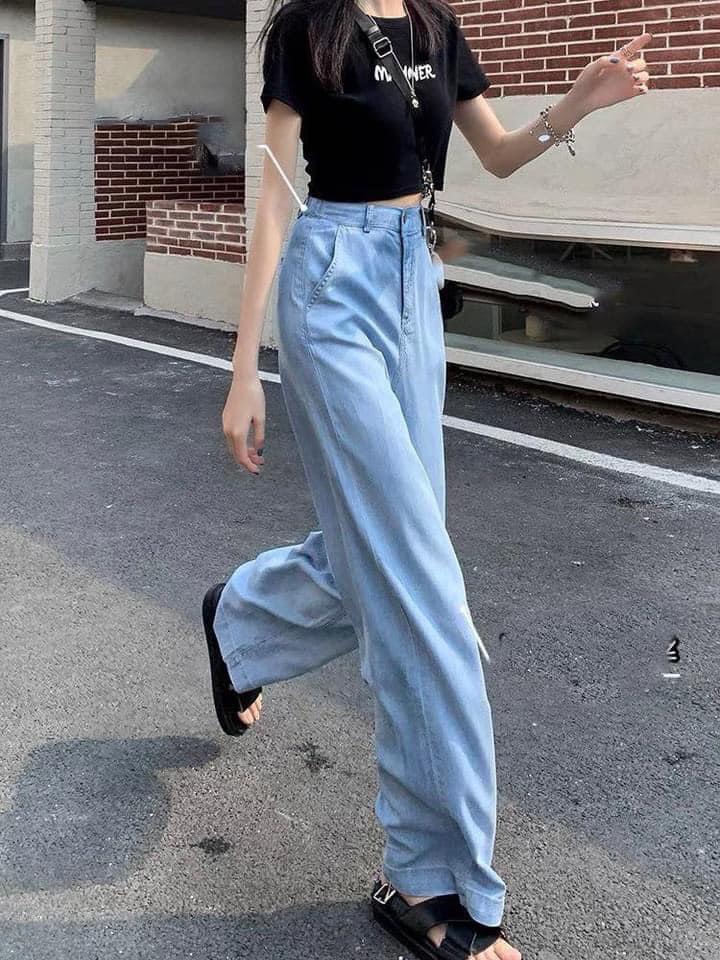 Quần jean culotes west 2 màu