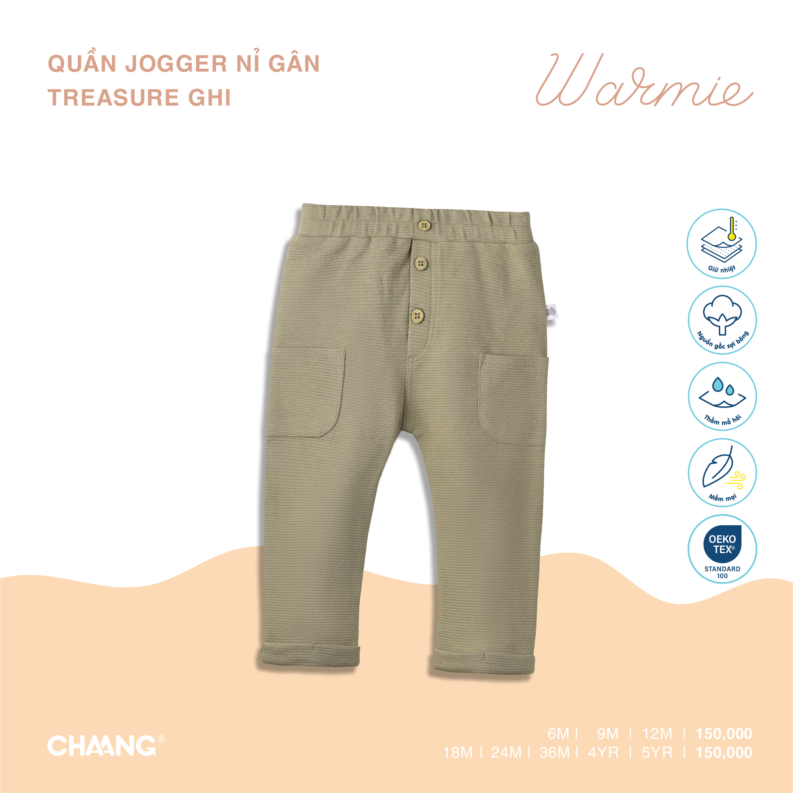 [CHAANG] Quần jogger nỉ gân Treasure Chaang