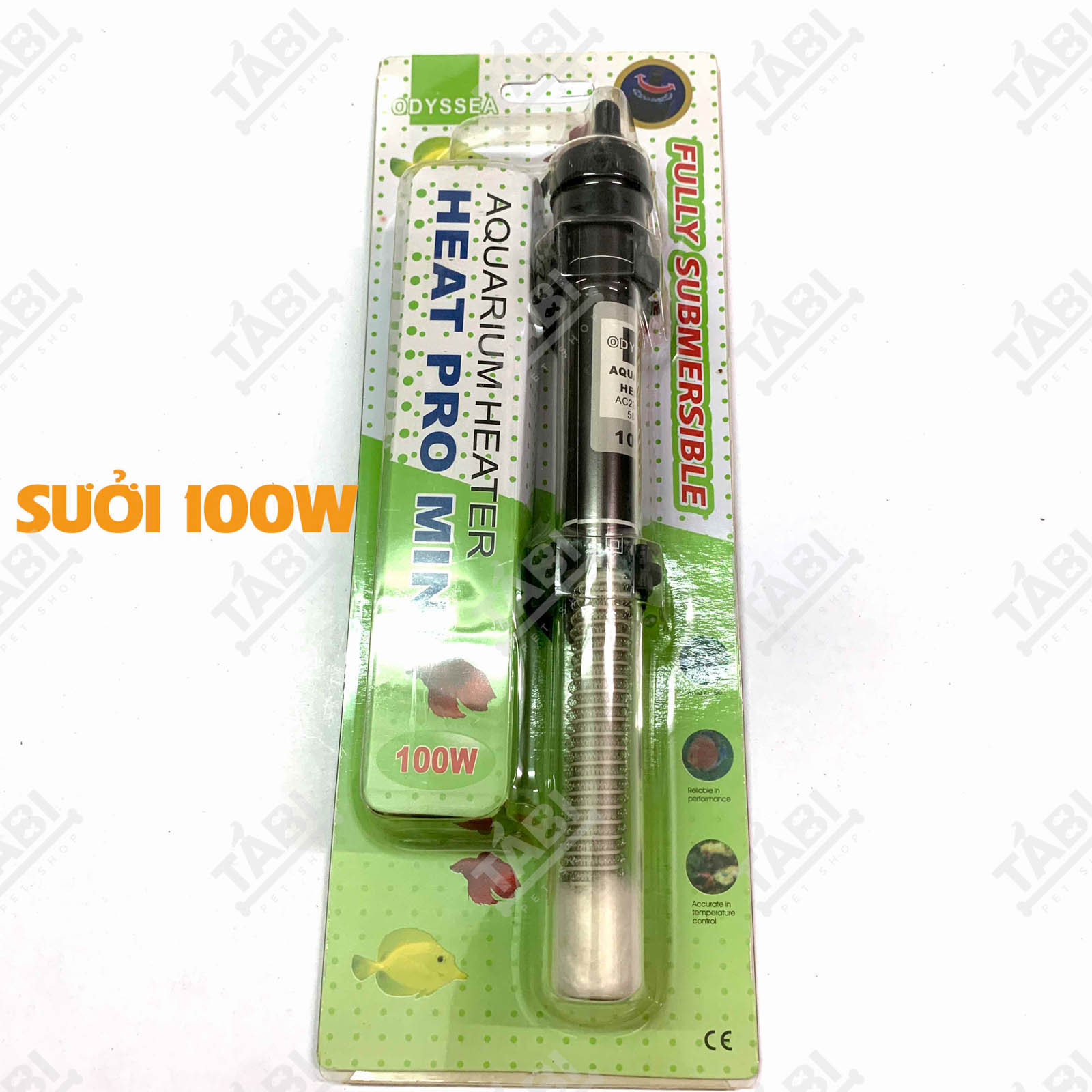 Sưởi Thuỷ Tinh 100W Cho Hồ Cá Thuỷ Sinh