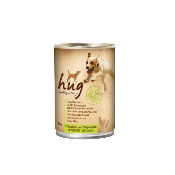 [Combo 3 lon] Pate cho chó Hug lon 400gr có 3 vị