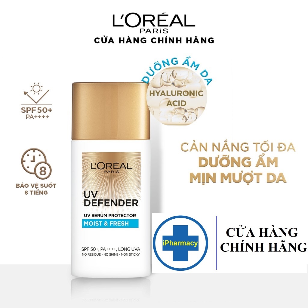 Kem Chống Nắng Loreal Dưỡng Ẩm Mịn Mượt Da 50Ml Uv Defender Moist & Fresh Spf 50+ Pa ++++