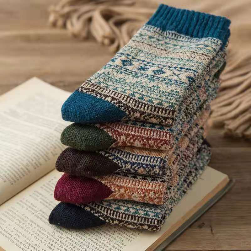 Vớ Tất Trơn Cao Cổ Nam Nữ Phong Cách Cổ Điển | Tất Cotton Dày, Thoáng, Co Giãn Tốt