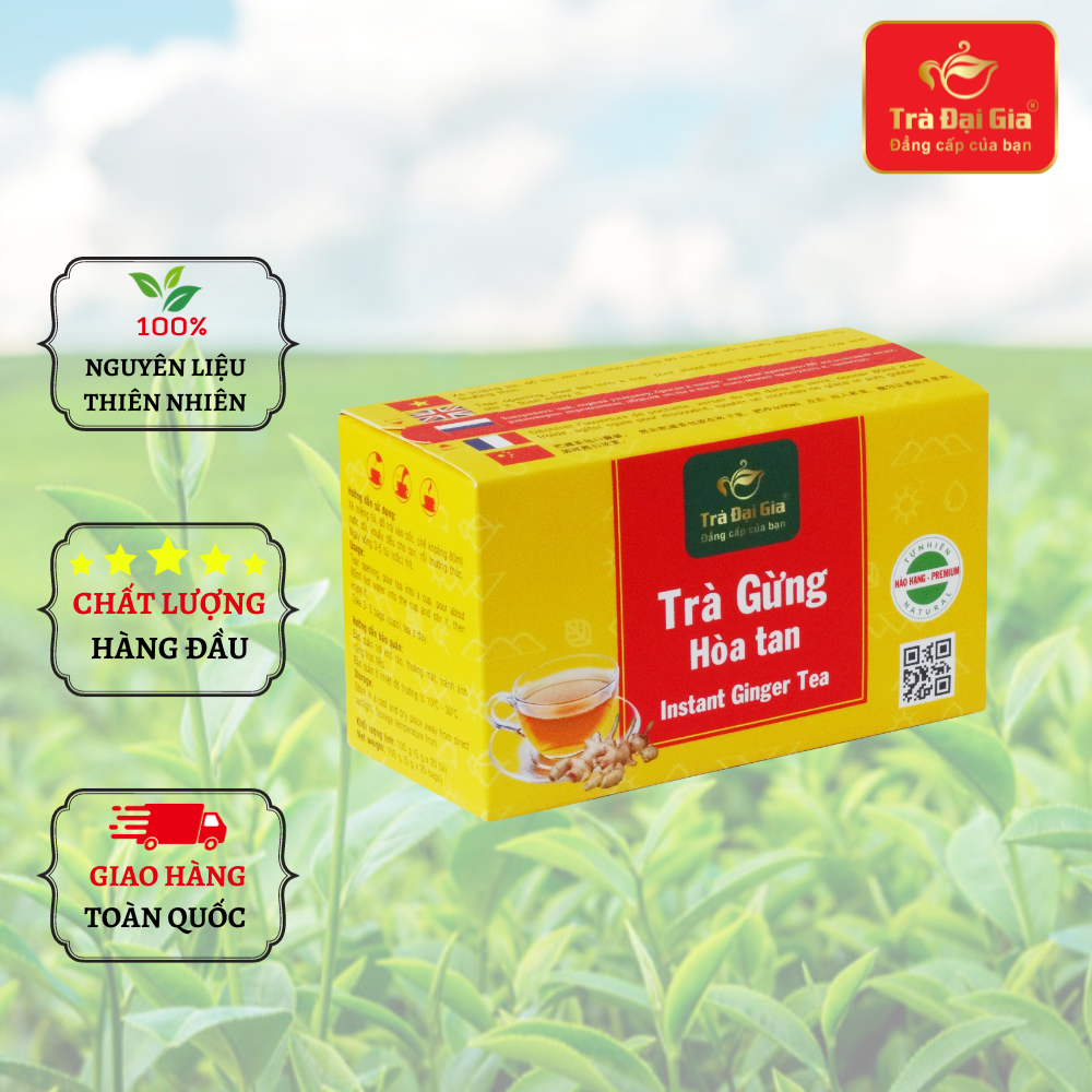 Trà gừng - Trà Đại Gia (1 hộp 20 túi hòa tan)