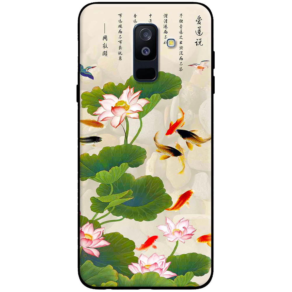 [HCM]Ốp lưng dành cho Samsung Galaxy A6 Plus (2018) mẫu Hoa sen cá