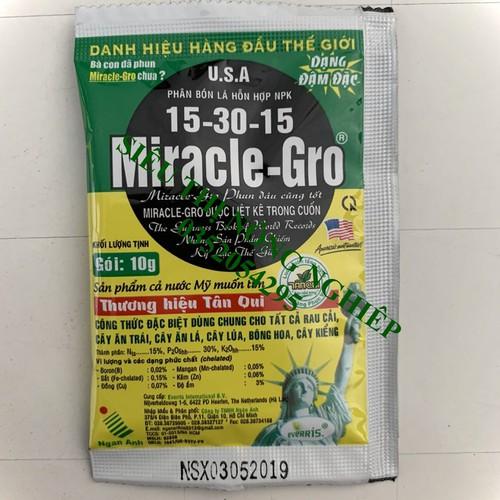 bộ 10 gói Phân bón lá cao cấp Miracle-Gro 15-30-15 gói 10gr