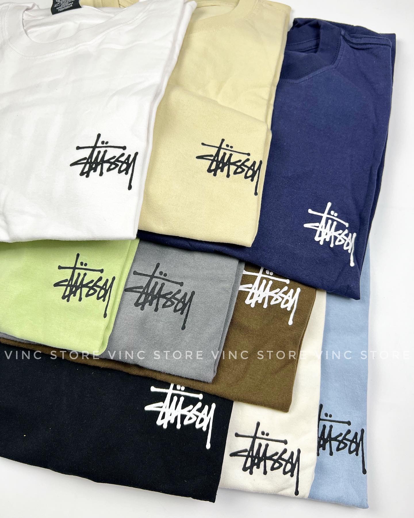 Áo thun Stussy Basic phối màu mới - CÓ SẴN